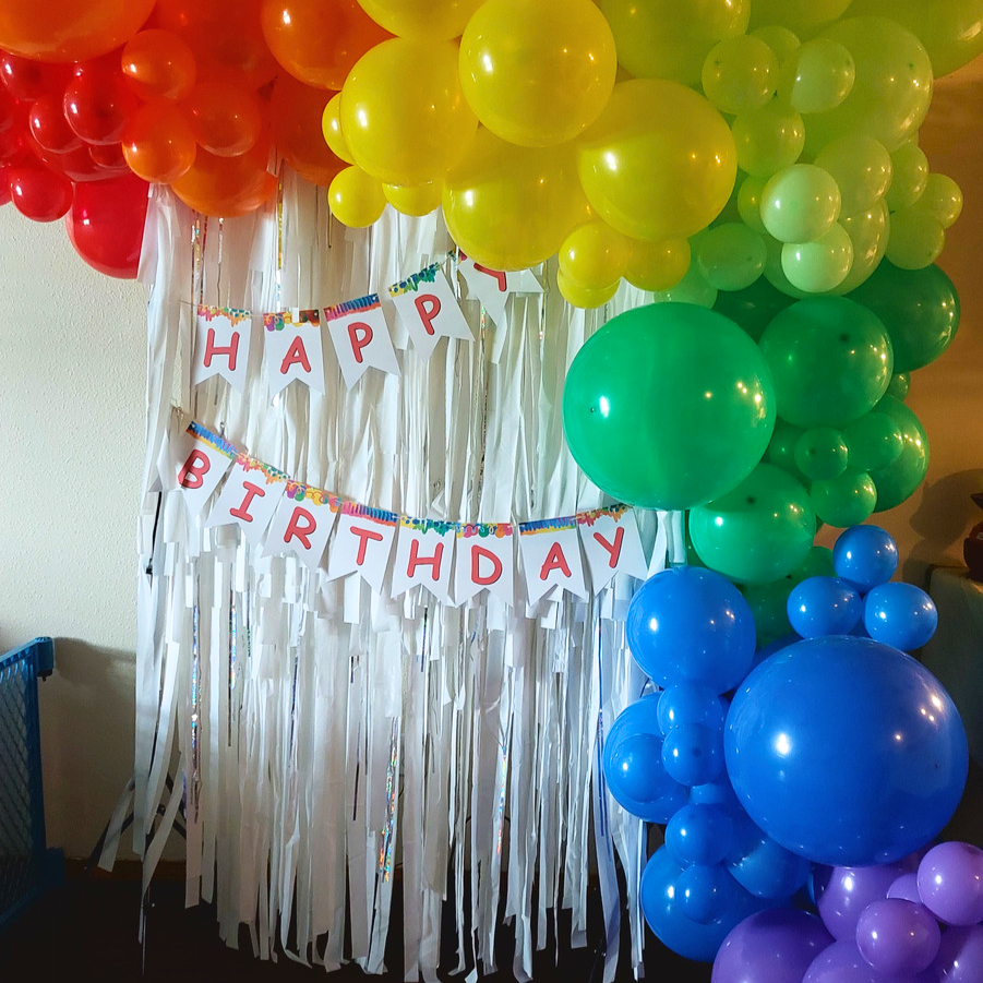 How To Make A Rainbow Balloon Backdrop Winnie S Party World